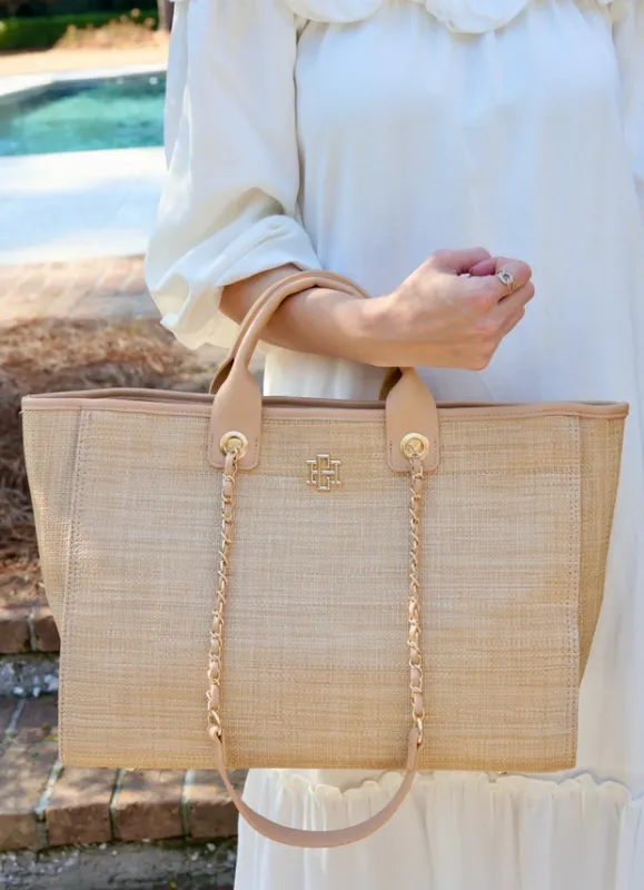 Melissa Tote Bag-Natural Tan