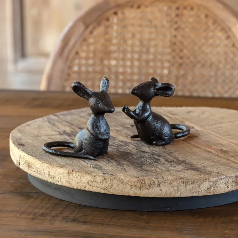 Iron Filed Mice Set of 2