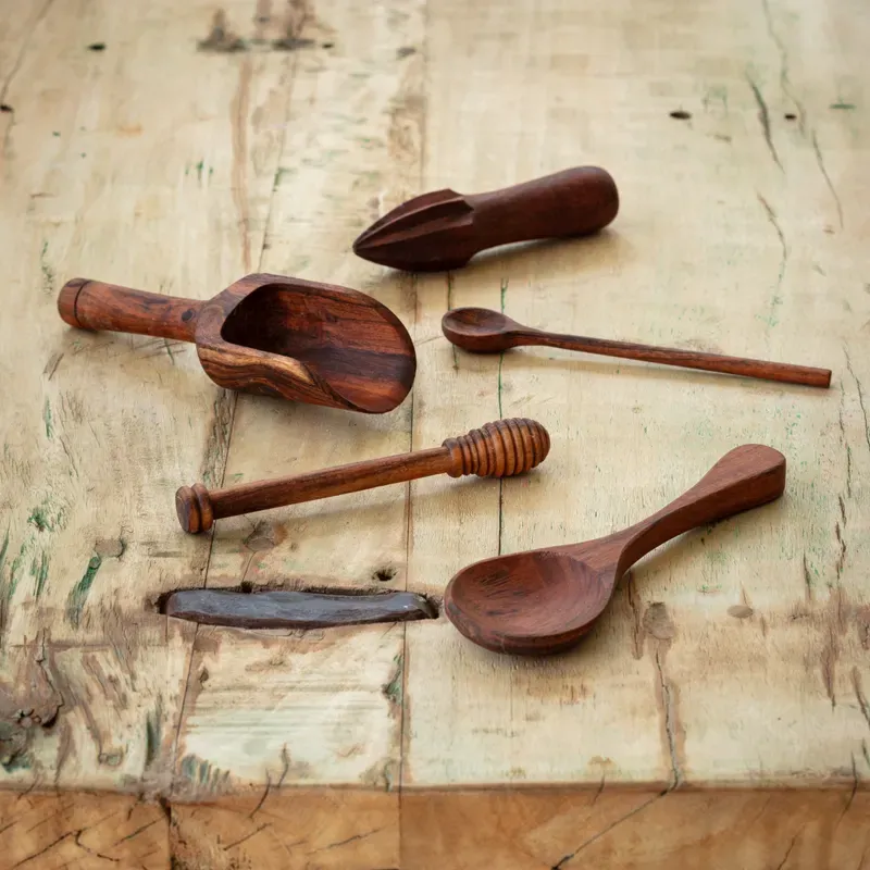 Collected Wooden Utensils S/5