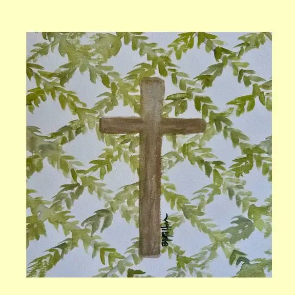 VG Bridgett&#39;s Cross W/ Greenery Swap