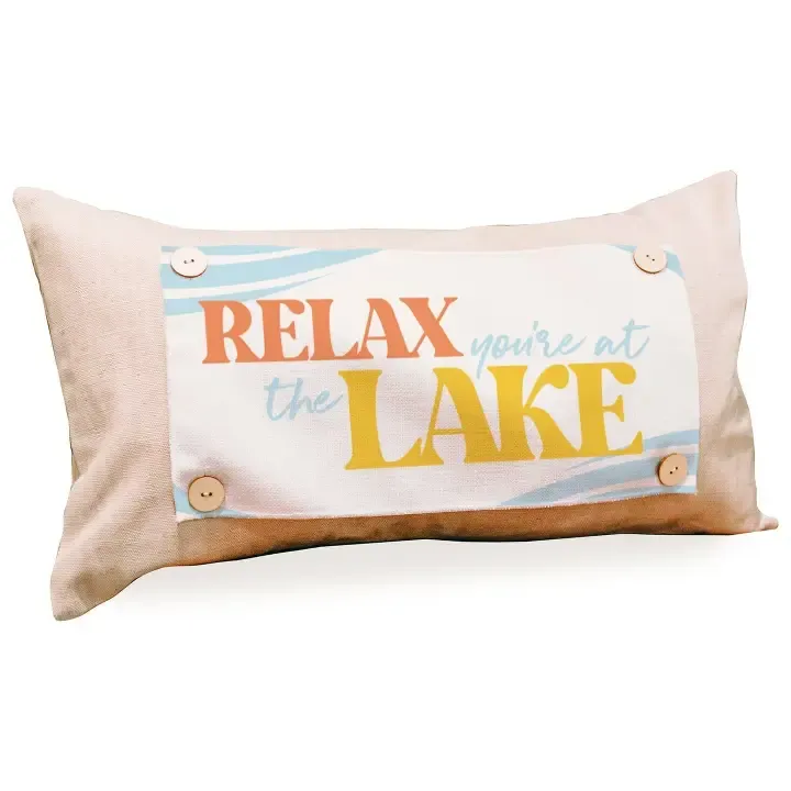 VG Relax You&#39;re At the Lake Lumbar Pillow Swap
