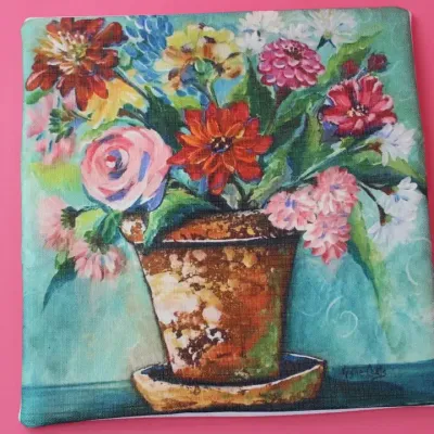 VG Clay Pot Flower Pillow Swap