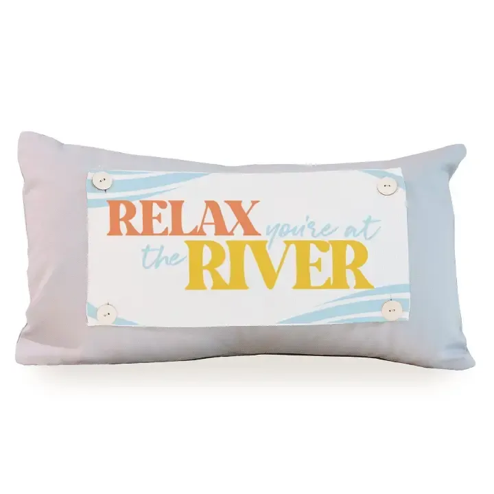 VG Relax You&#39;re At the River Lumbar Pillow Swap