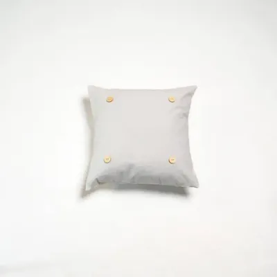 VG Natural Cotton Button Pillow Square