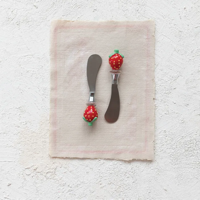 DG0818-Canape Knives w Strawberry Handle