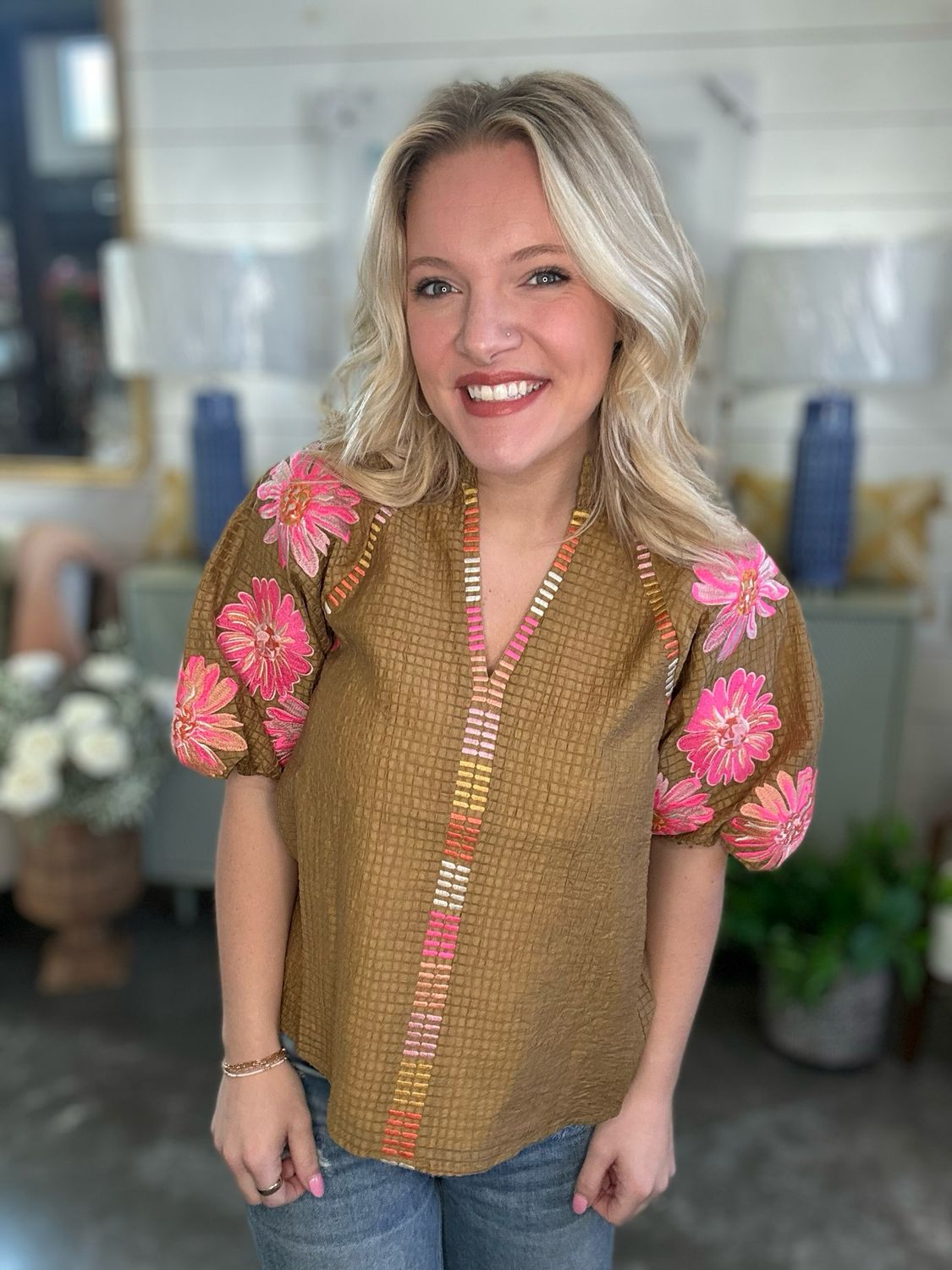 Brighter Days Top-Olive