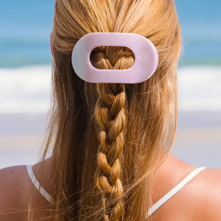 Large Round Flat Hair Clip Harbor Cruise