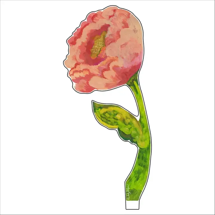 VG Curved Peony Large Acrylic Flower