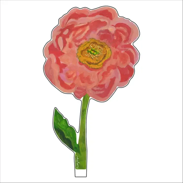 VG Coral Charm Peony Large Acrylic Flower