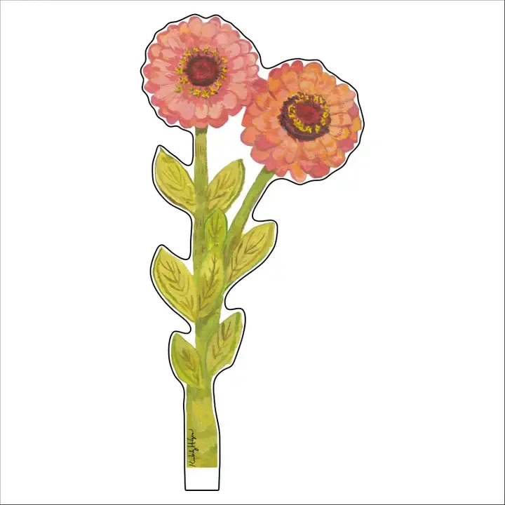 VG Double Zinnia Small Acrylic Flower