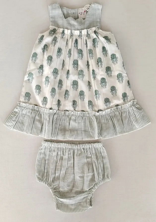 CH Grey Stripe Floral 2 Piece Set