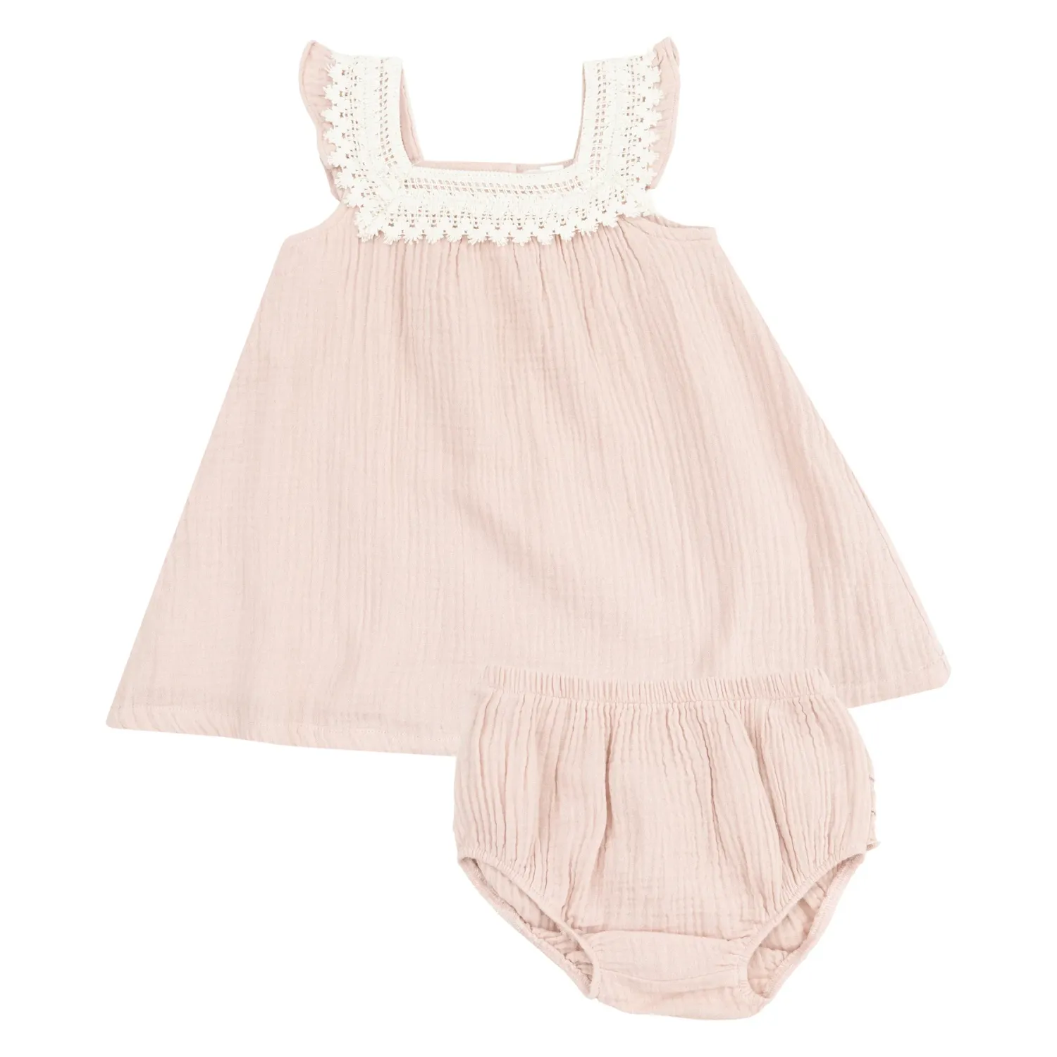 CH Solid Muslin Rose Sundress w Hearts