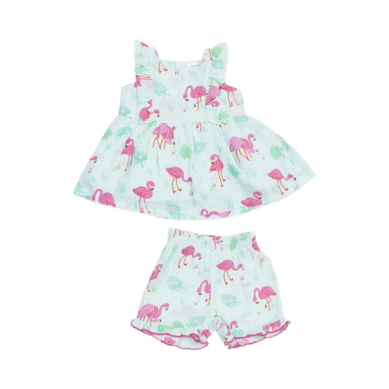 CH Flamingos Ruffle Tank Set