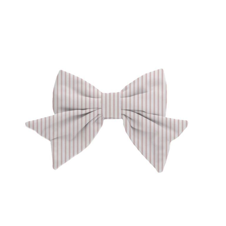 Fabric Bow Pink Stripe