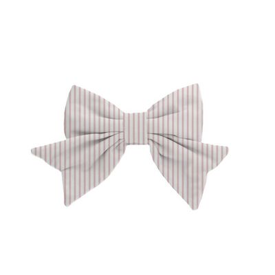 Fabric Bow Pink Stripe