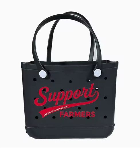 Black Support Farmers Beach Tote