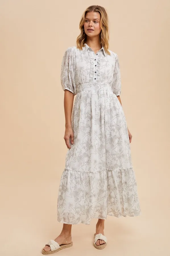 RD Floral Swiss Dot Dress