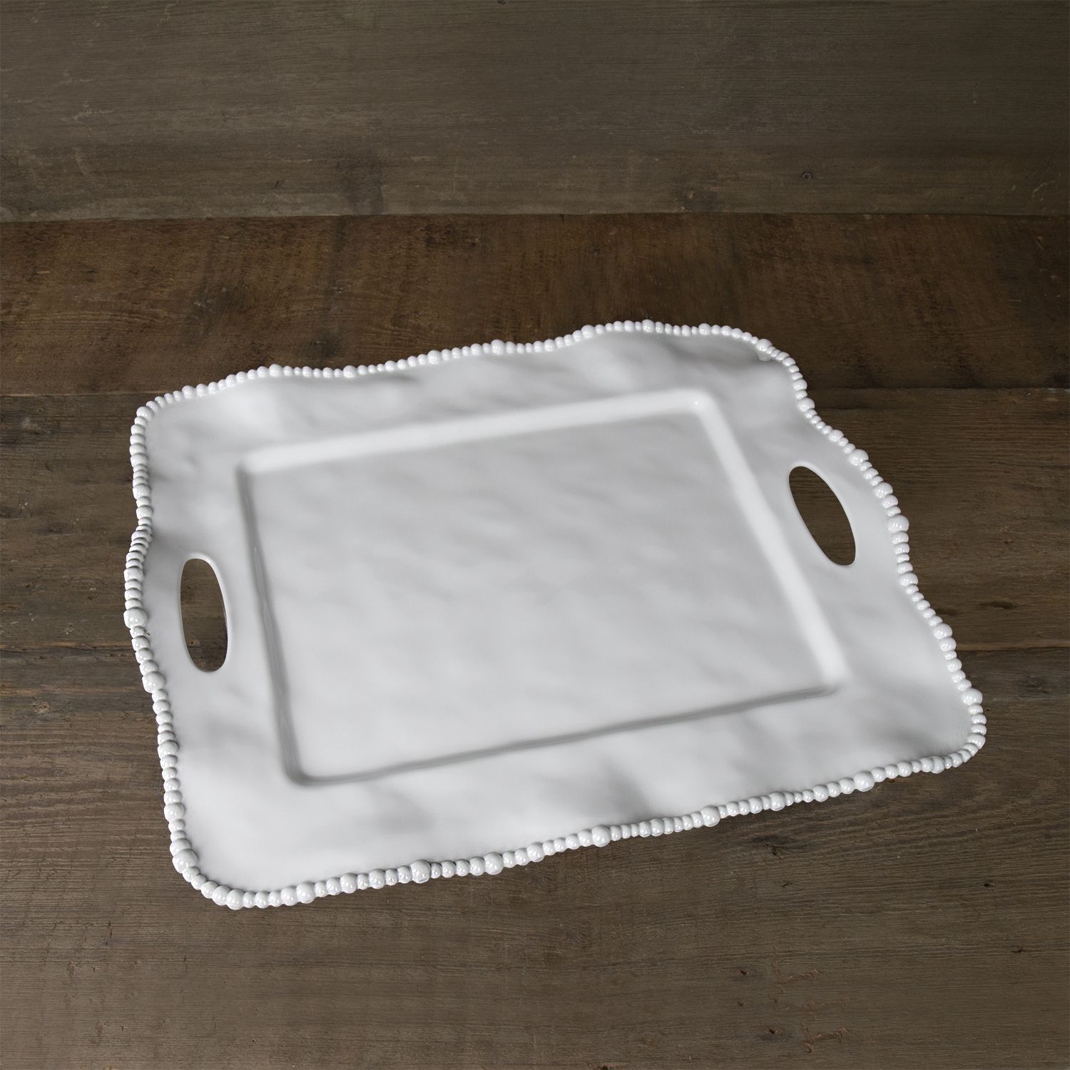 Vida Alegria Rectangular Tray-White