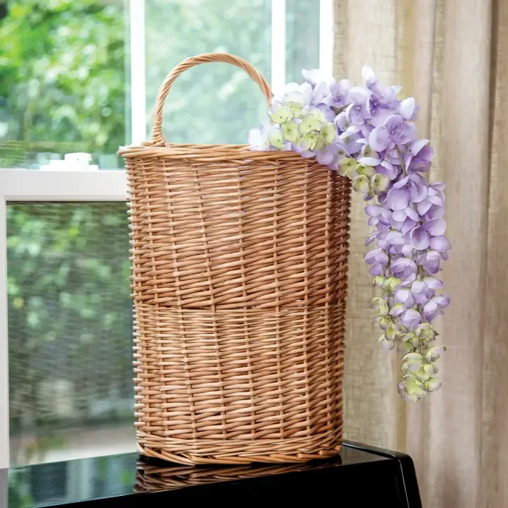 Natural Woven Willow Wall Basket