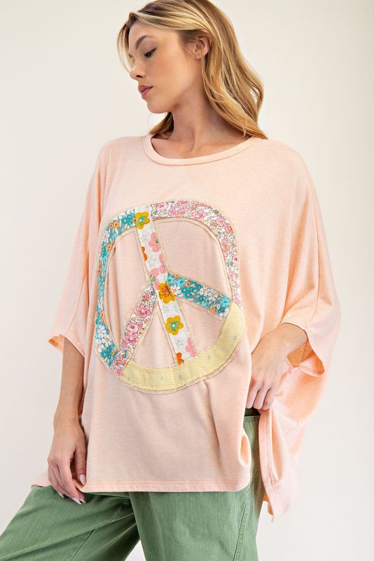 Peace Floral Top