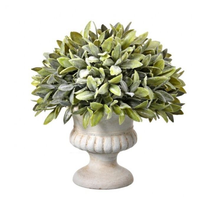 VG Flocked Sage Dome Topiary 9&quot;