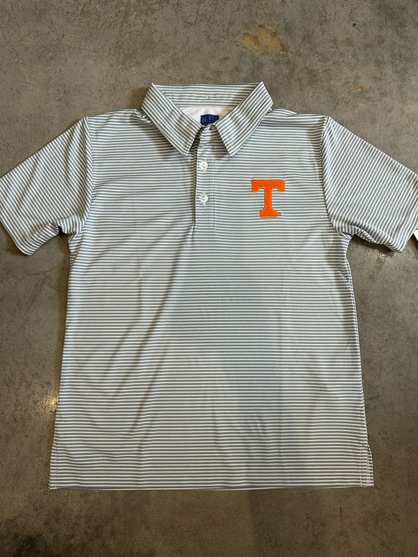 Boys Grey Stripe TN Vols Polo