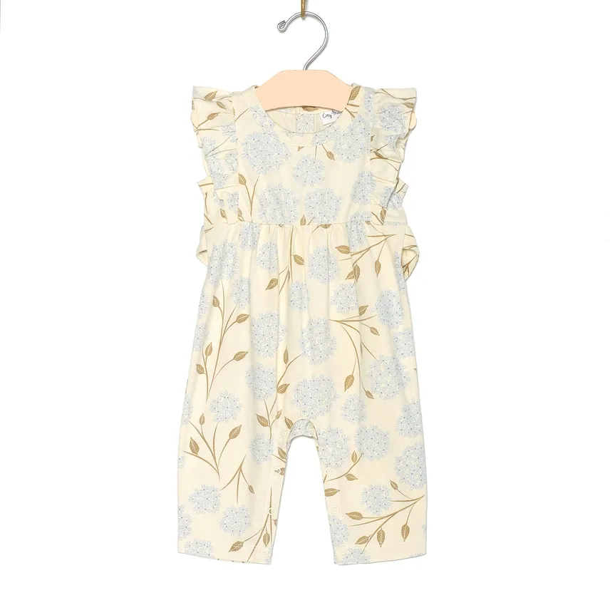 CS Flutter Long Sleeve Romper-Hydrangea