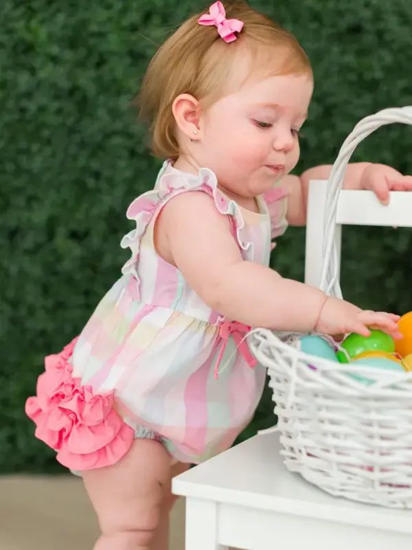 Picnic Plaid Ruffle Romper