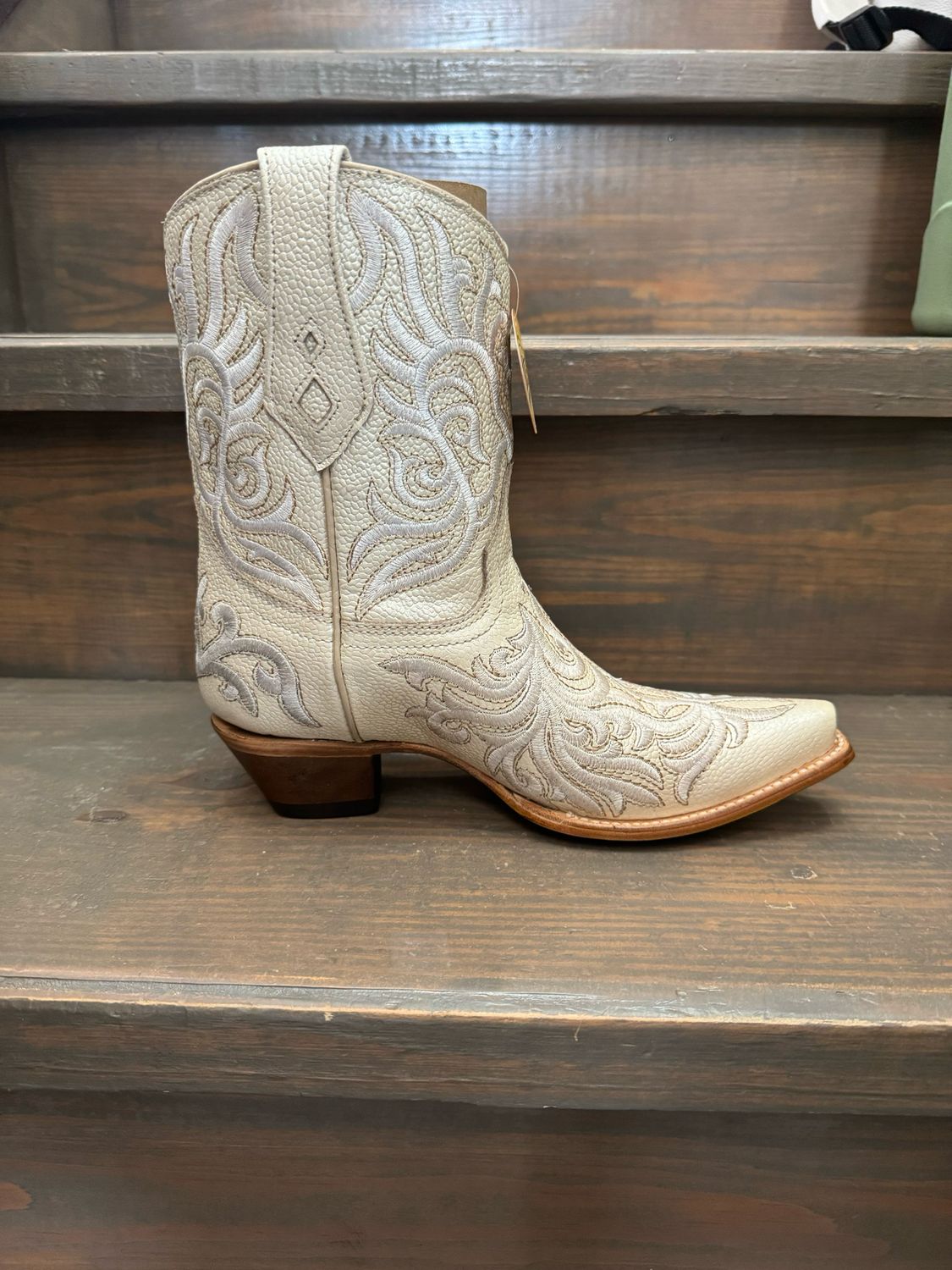 Bone Emb Ankle Boot-Z5344