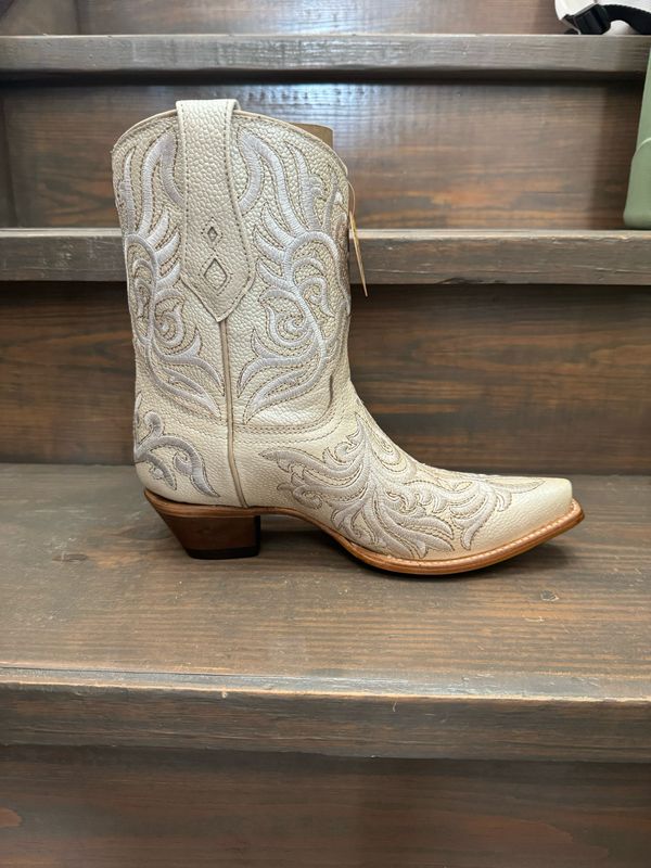 Bone Emb Ankle Boot-Z5344