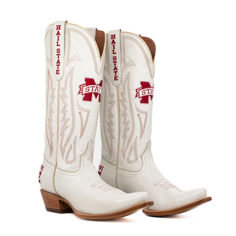 Gameday Women&#39;s Ivory Western Boot-MSU