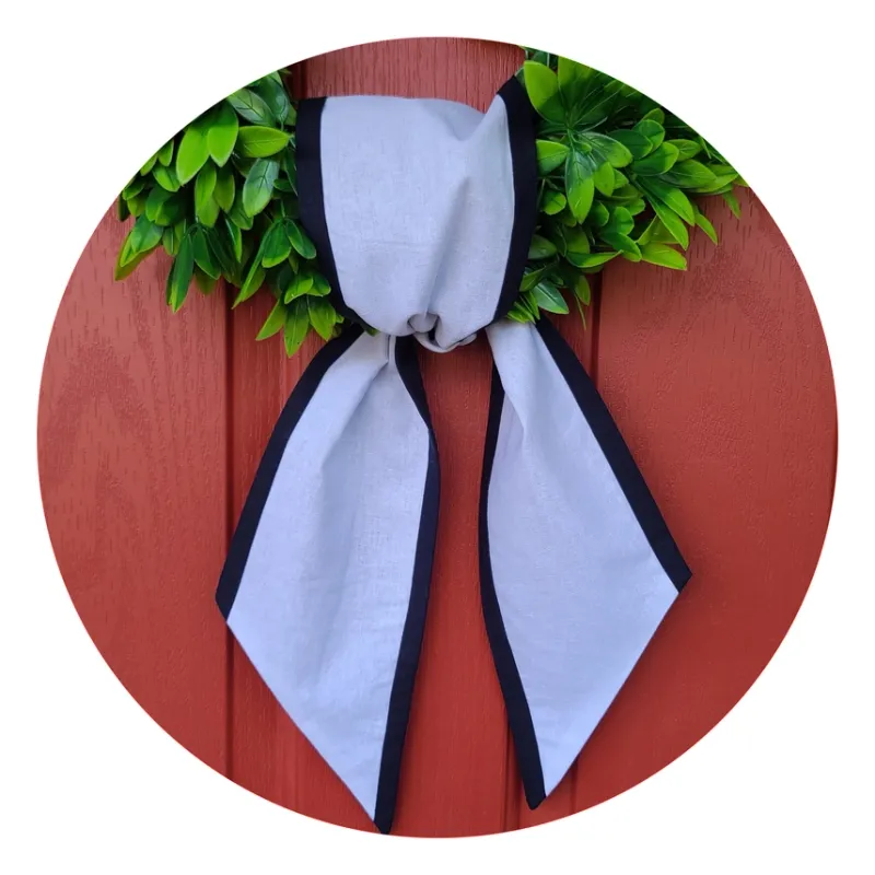 Black/White Linen Sash