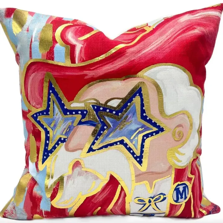 VG Preppy Red &amp; Blue Colonel Pillow