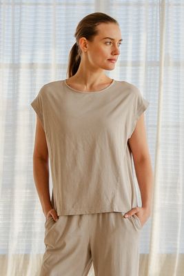 CH Sunday Flows Top-Lt Taupe
