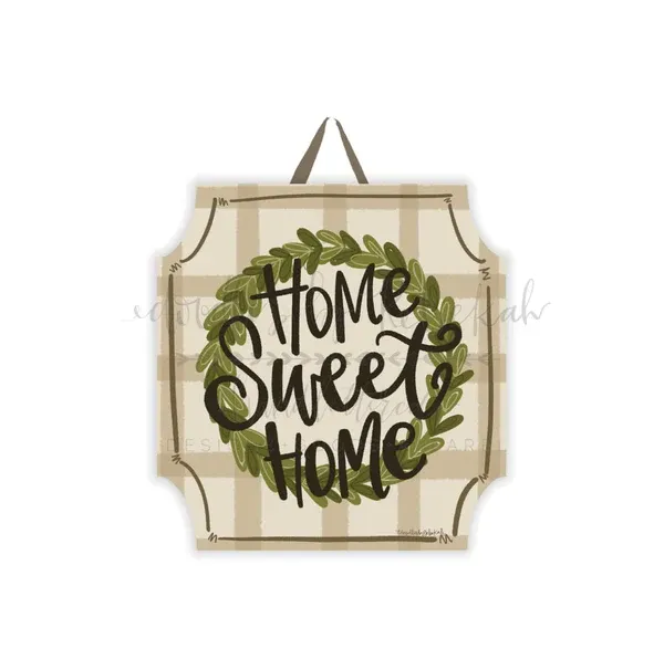 Home Sweet Home Square Doorhanger