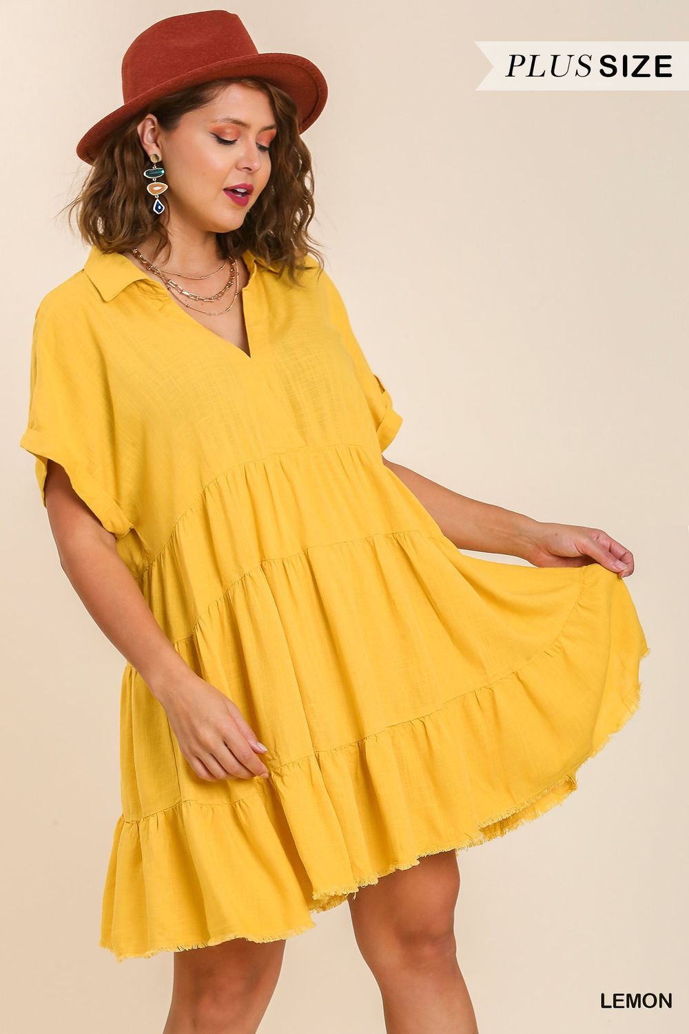 Sunny Breeze Dress-Lemon