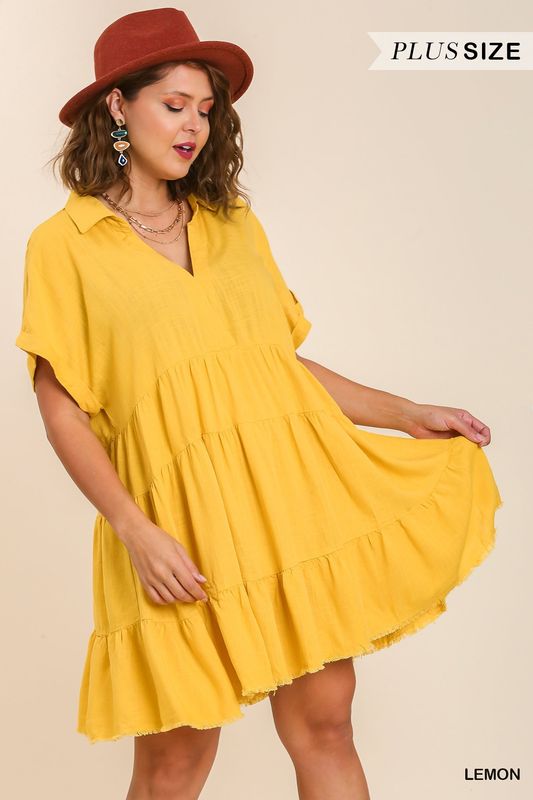 Sunny Breeze Dress-Lemon