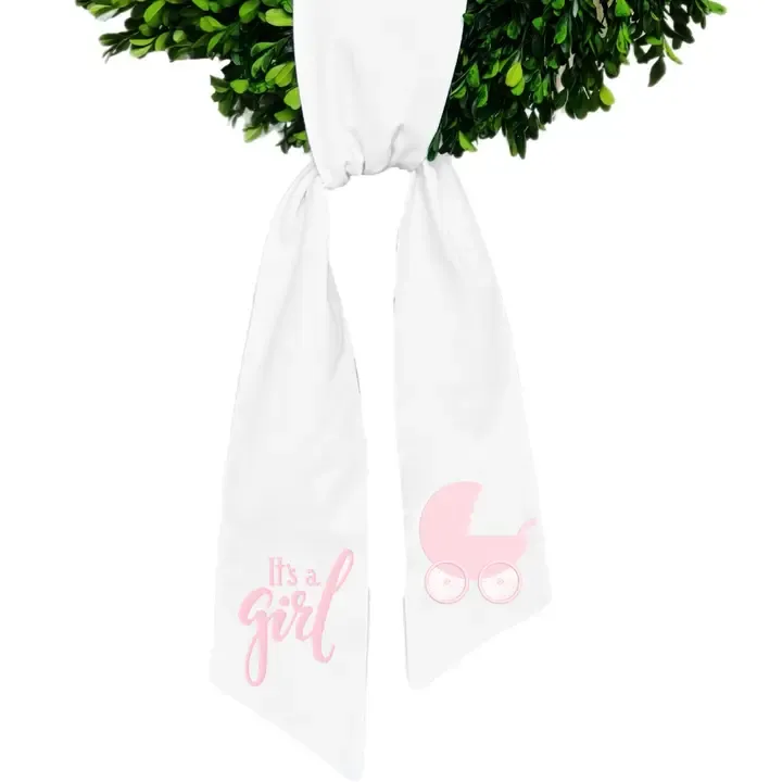 It&#39;s a Girl Wreath Sash