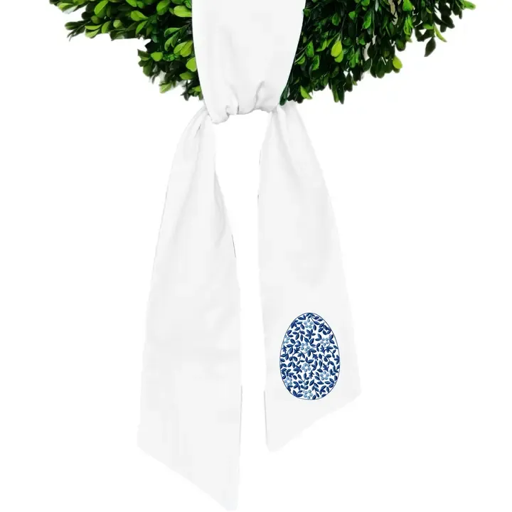 Chinoiserie Easter Egg Wreath Sash