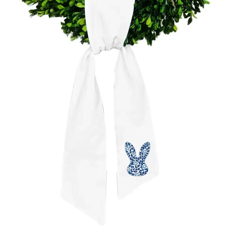 Chinoiserie Easter Bunny Wreath Sash