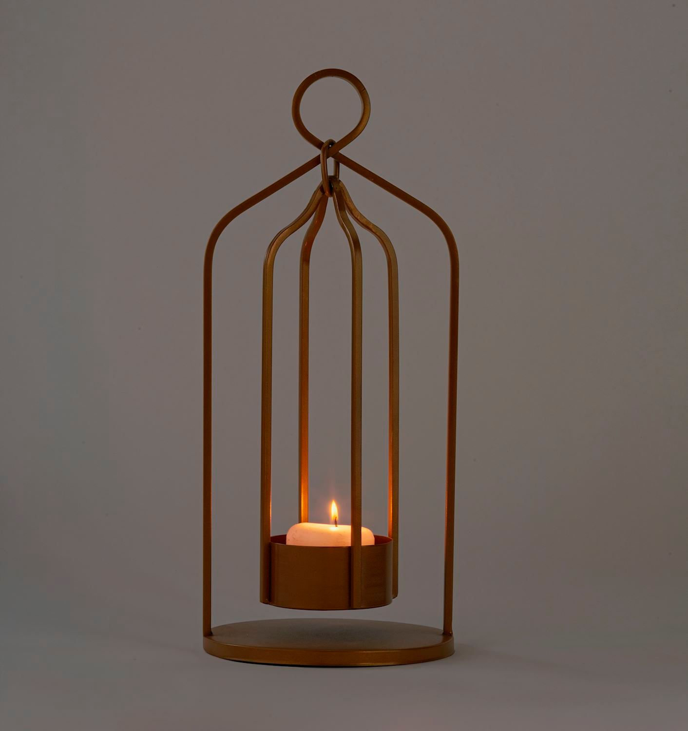 Metal Pillar Holder-Gold