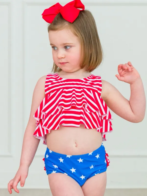 Shimmer Stars/Stripes 2 Piece Swim