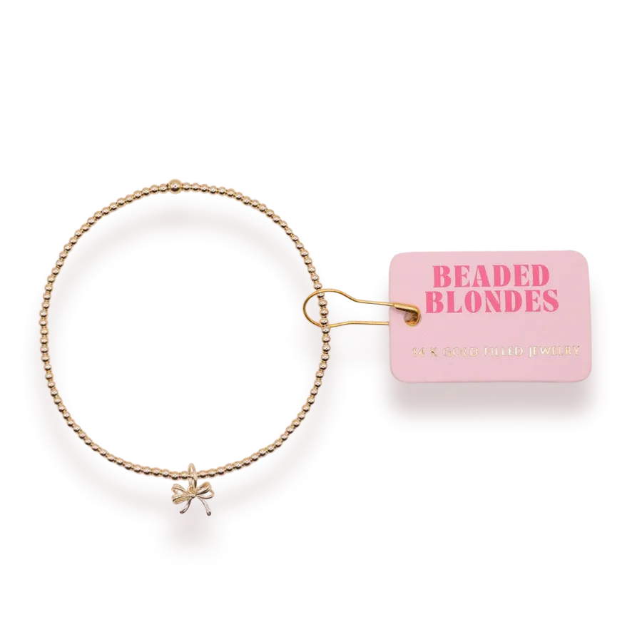 VG Gold Bow Charm Bracelet