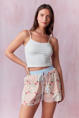 Multi Floral Block Printed Short