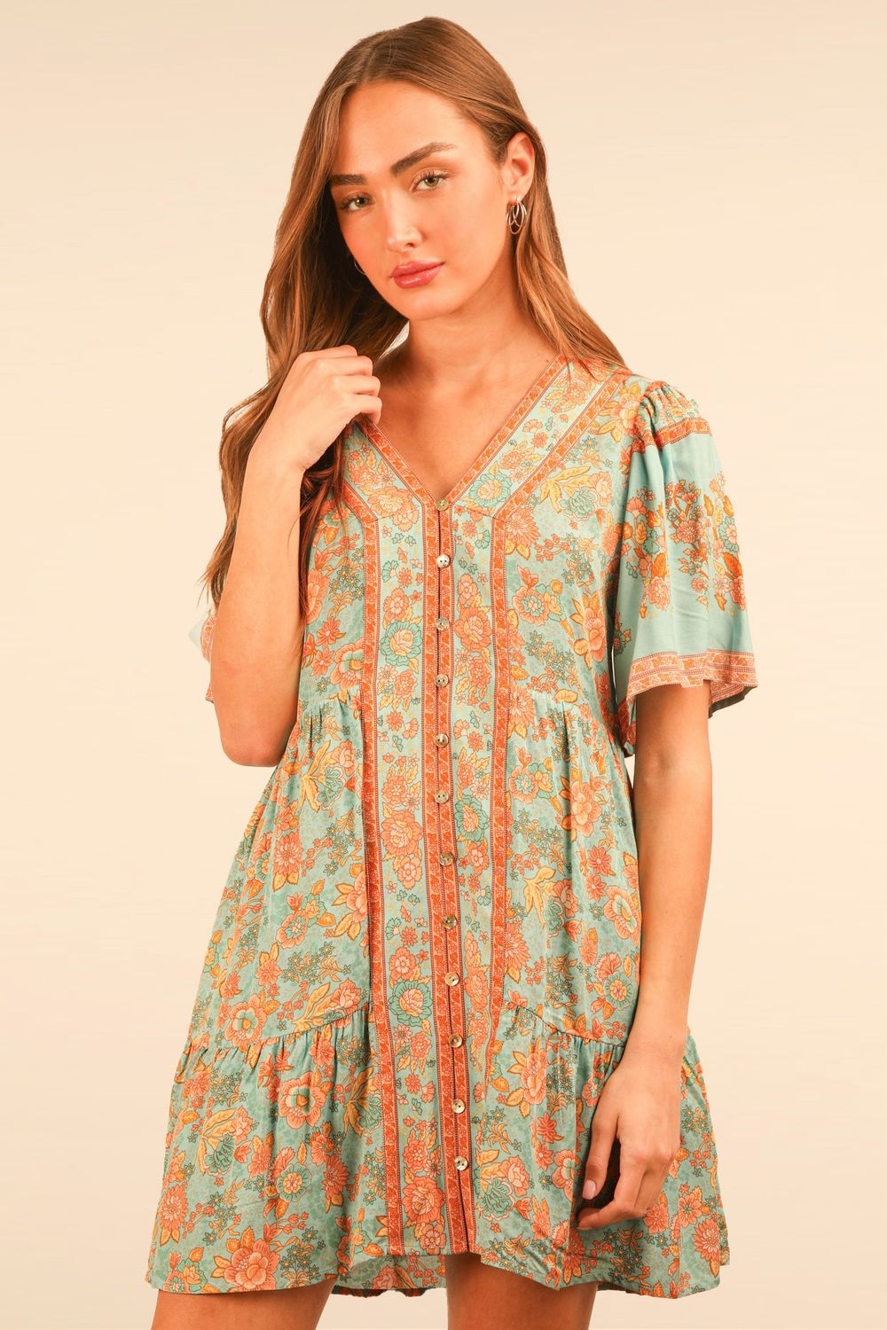 Bluebell Shirred Dress