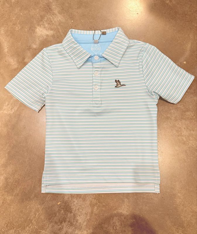 Youth Cayuga Polo-Blue/Green