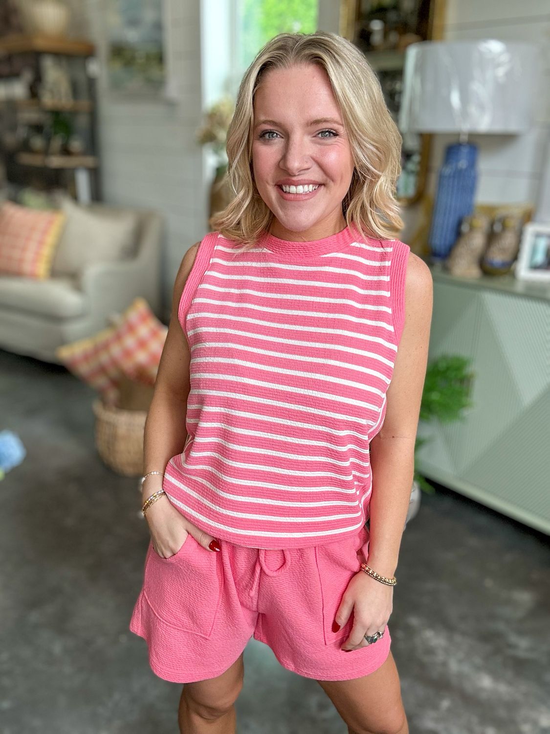 Color Cue Shorts-Pink Berry