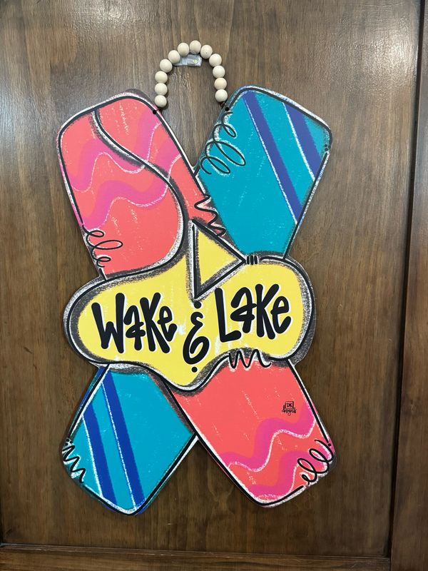 Wake &amp; Lake Board Doorhanger