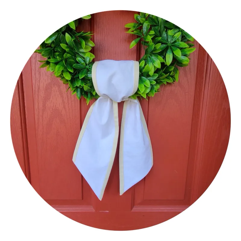 Natural/ White Linen Sash
