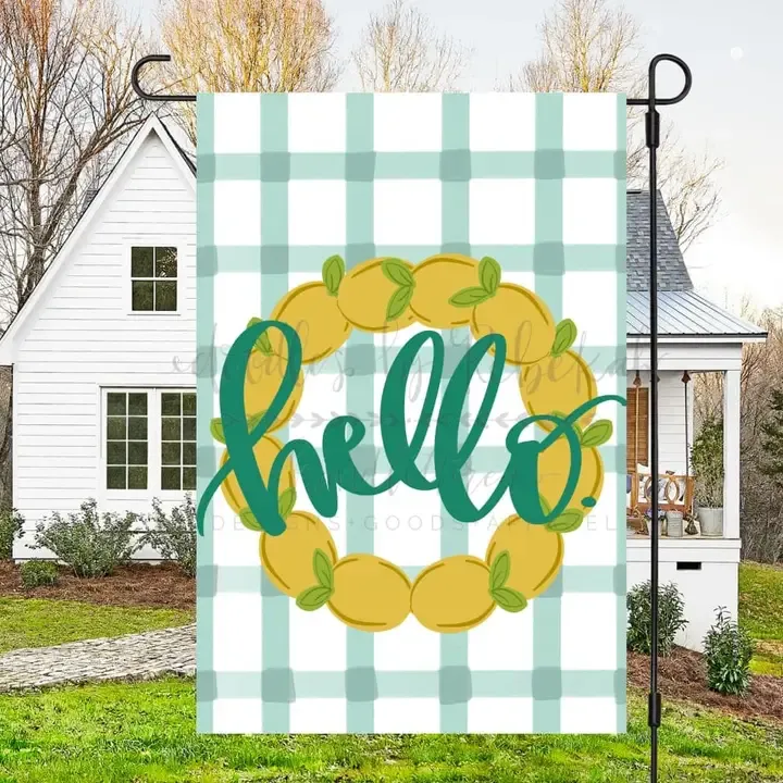 Hello Lemons Garden Flag